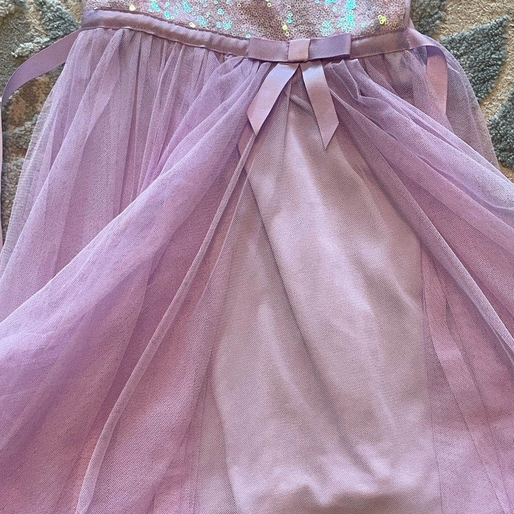 Zunie Purple Sequined Dress/Costume with Tulle Skirt, Girls Size Small - Picture 5 of 5